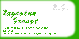 magdolna fraszt business card